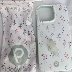 Loopy IPhone 16 Pro Max Case Wildflower Design Phone Case - White
